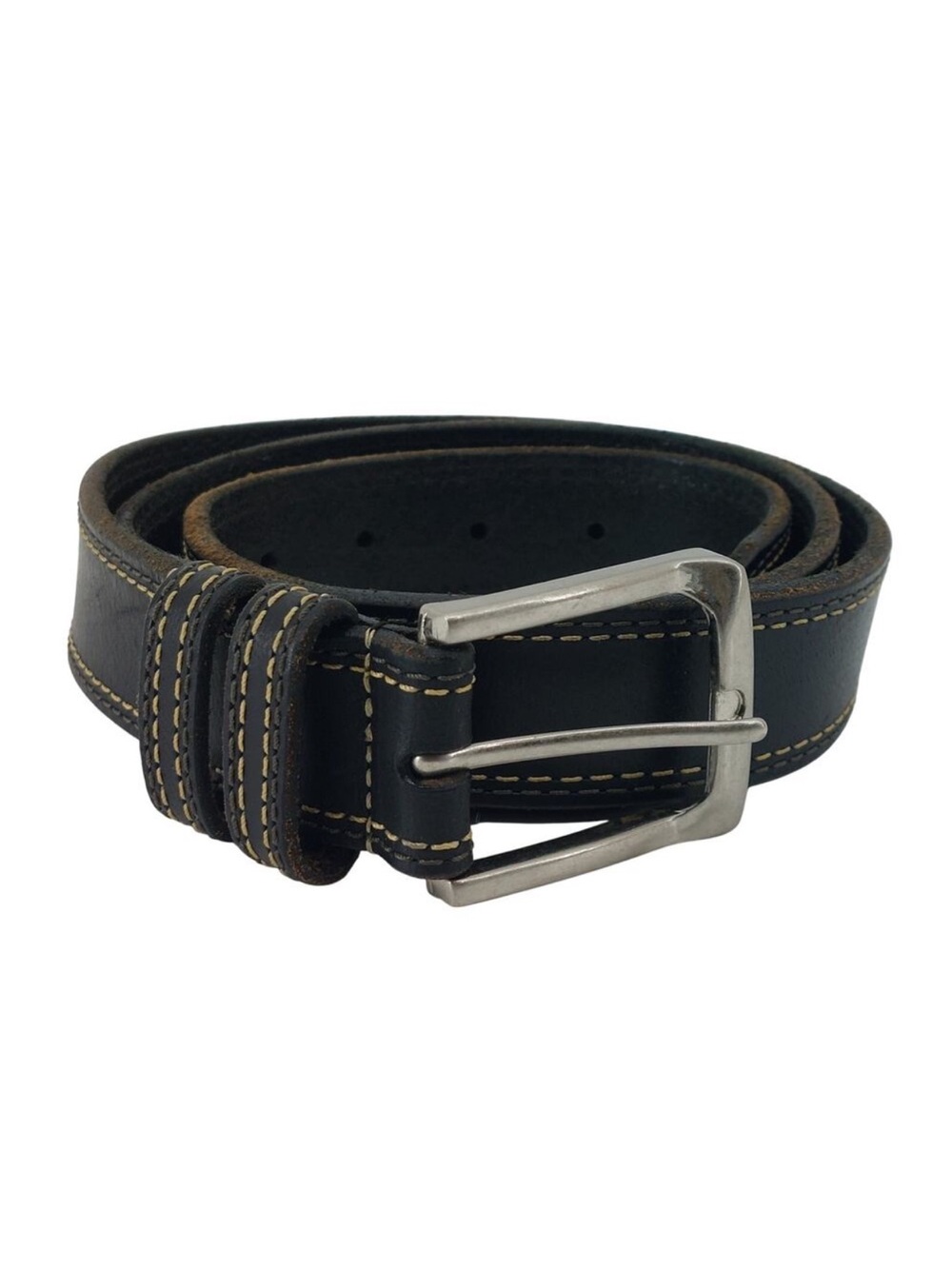 SAS Black Oil Tanned Harness Contrast Stitch Leather Workwear 36